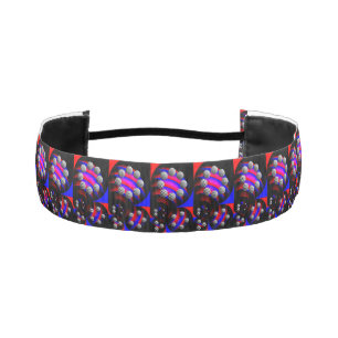 Fibonacci'Fish Checker Black'V by Kenneth Yoncich Athletic Headband