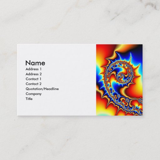 Customizable Fibonaccispikeral Business Card