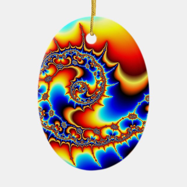 Fibonaccispikeral Ceramic Ornament (Front)