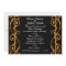 Fibril Ebony (Orange) Wedding Invitation