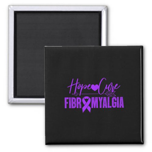 Fibro Awareness Hope Cure Fibromyalgia Purple Ribb Magnet