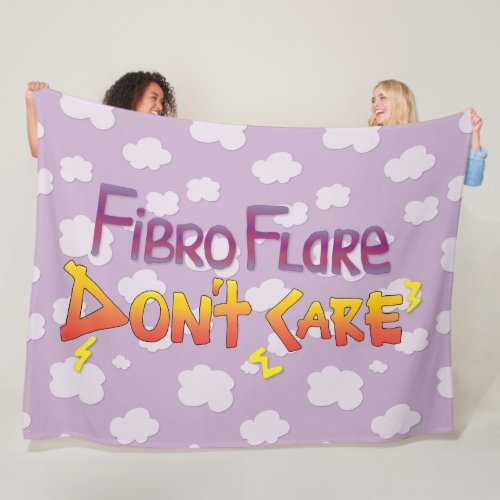Fibro Flare Dont Care Fleece Blanket
