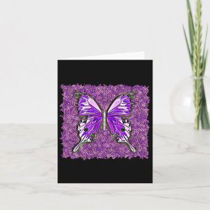 Fibro Lupus Stained Glass Butterfly Art Spoonie Card