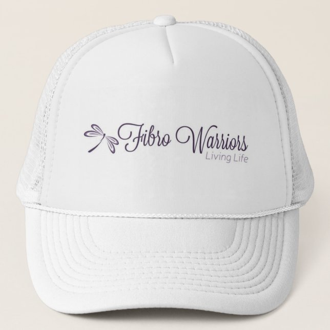 Fibro Warriors Living Life white hat (Front)