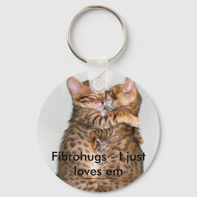 Fibrohugs - I just loves em Keychain (Front)