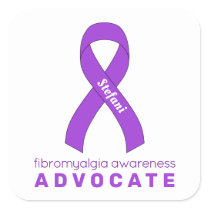 Fibromyalgia Advocate White Square Sticker