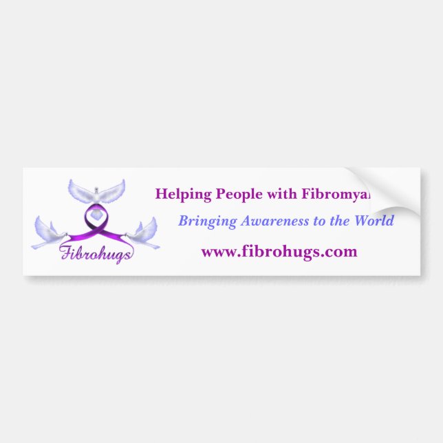 Fibromyalgia awareness bumper sticker (Front)