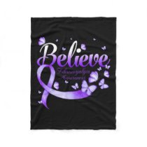 Fibromyalgia Awareness Butterfly 1 Fleece Blanket