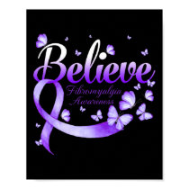 Fibromyalgia Awareness Butterfly 1  Poster