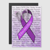 Fibromyalgia Awareness Butterfly Ribbon Magnet (Front/Back)