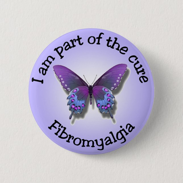 Fibromyalgia Awareness button (Front)