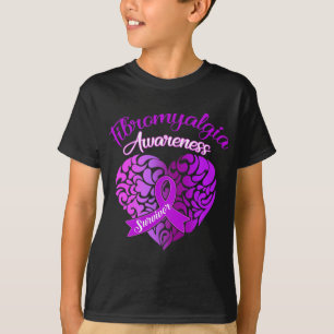 Fibromyalgia Awareness Chronic Pain Women Warrior  T-Shirt