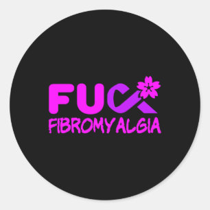 Fibromyalgia Awareness Classic Round Sticker