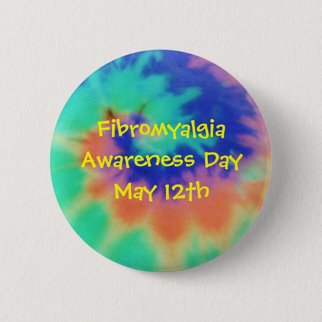 Fibromyalgia, Awareness Day, May 12th-Button Button (Front)