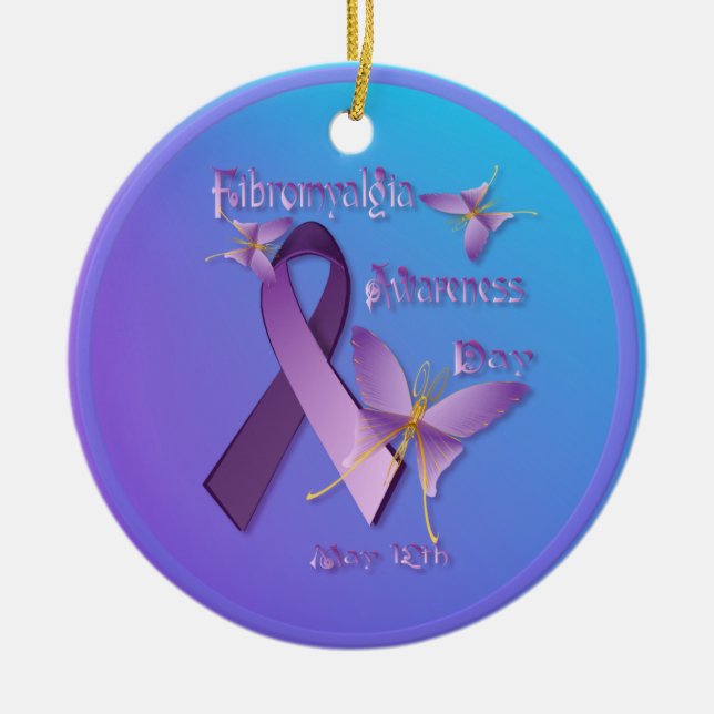 Fibromyalgia Awareness Day Ornament (Front)