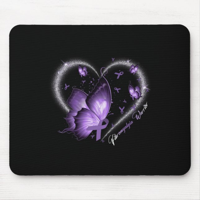 Fibromyalgia Awareness Day Warrior Survivor Butter Mouse Pad (Front)