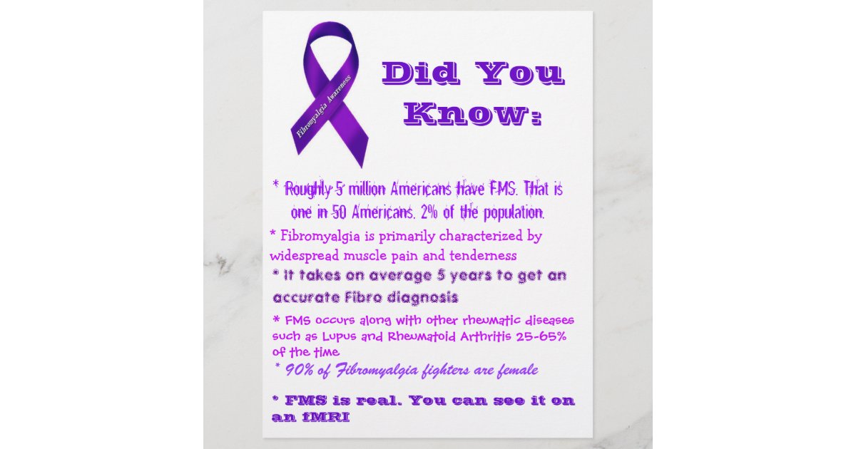 Fibromyalgia Awareness Flyers | Zazzle