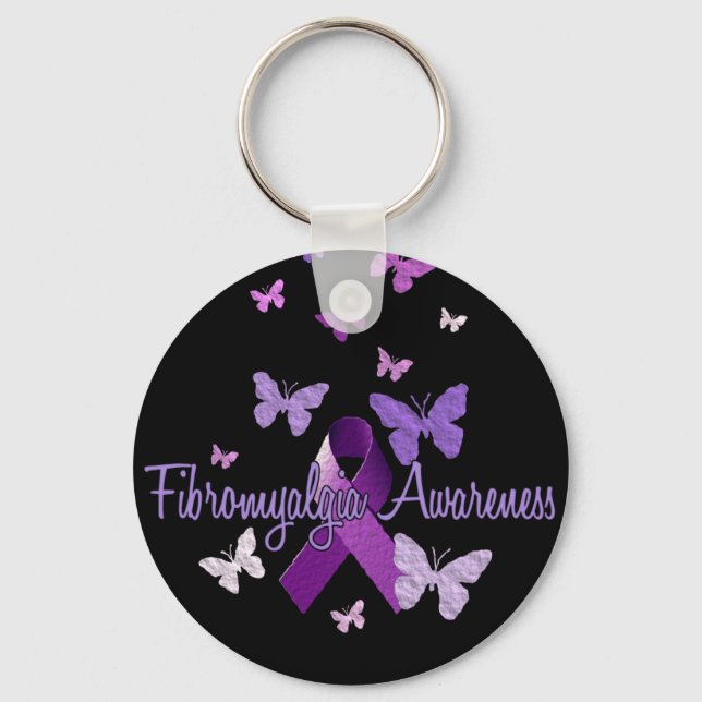 Fibromyalgia Awareness Keychain (Front)