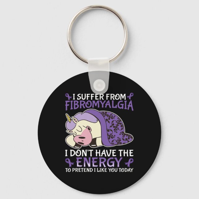 Fibromyalgia Awareness  Keychain (Front)