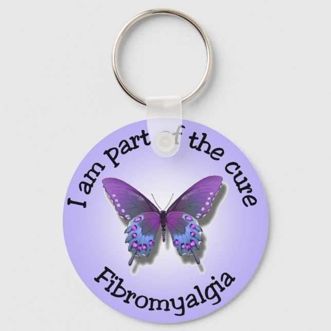 Fibromyalgia Awareness keychain (Front)