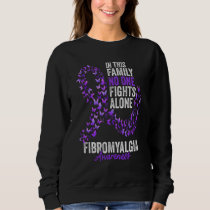 Fibromyalgia Awareness Month Butterflies Purple Ri Sweatshirt
