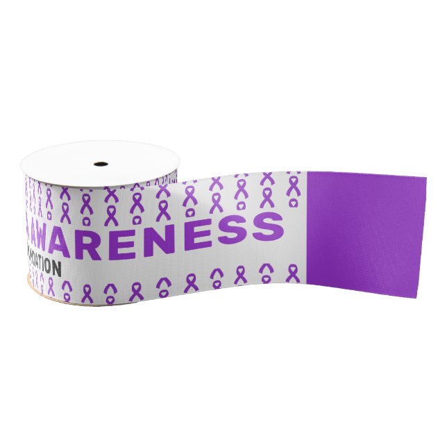 Fibromyalgia Awareness Pattern Ribbon (Spool)