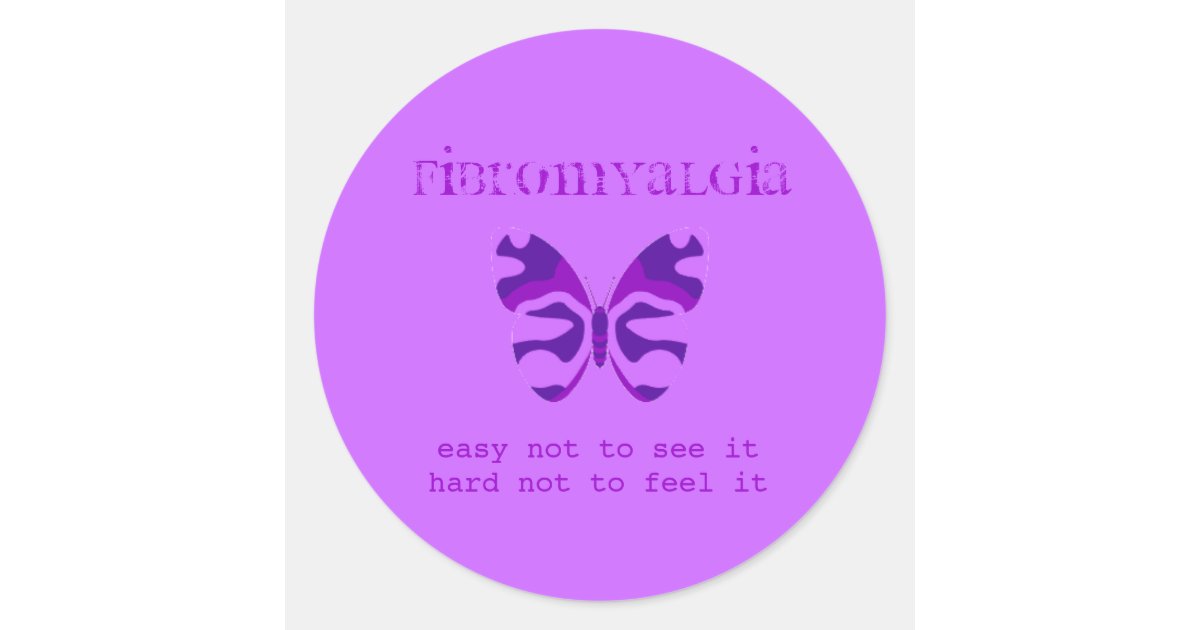 Fibromyalgia Awareness Purple Butterfly Stickers Zazzle