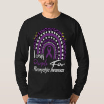Fibromyalgia Awareness Purple Ribbon Rainbow 1 T-Shirt