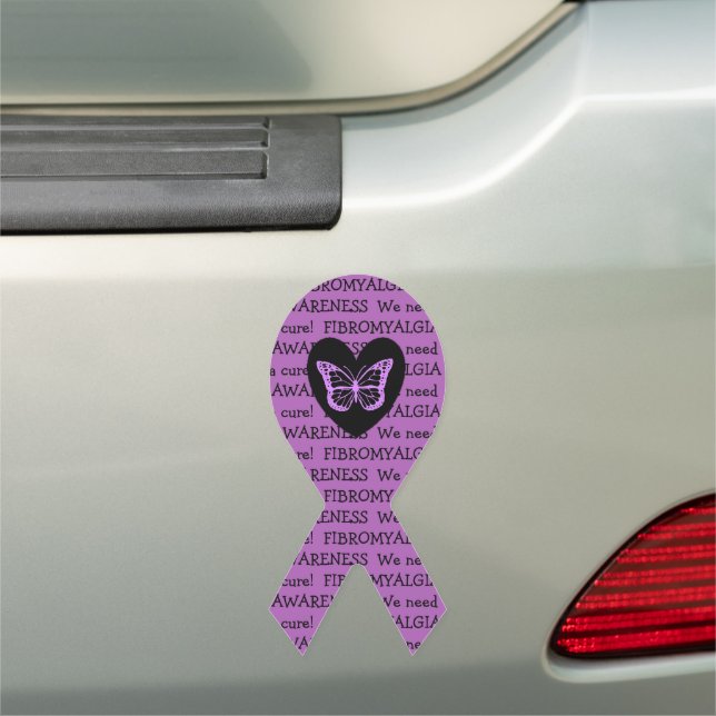 Fibromyalgia Awareness Ribbon Car Magnet (In Situ)