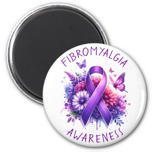 Fibromyalgia Awareness Ribbon Magnet