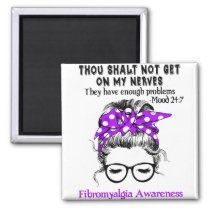 Fibromyalgia Awareness Ribbon Support Gifts Magnet