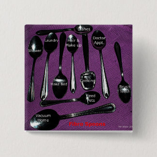 Fibromyalgia Awareness Spoons Button