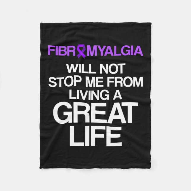 Fibromyalgia Awareness Survivor Stop Warrior 1  Fleece Blanket (Front)