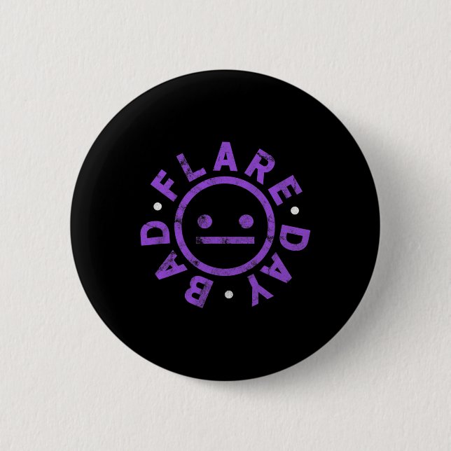 Fibromyalgia Bad Flare Day Chronic Pain Fibro Warr Button (Front)