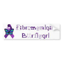 Fibromyalgia Bttrflygrl Bumper Sticker