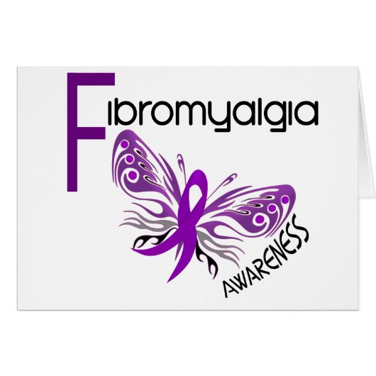 Fibromyalgia BUTTERFLY 3 Cards (Front Horizontal)