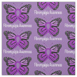 Fibromyalgia Butterfly Awareness Ribbon Fabric