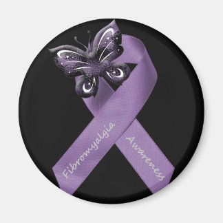 Fibromyalgia Butterfly Ribbon Magnet