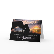 Fibromyalgia Cowgirl and Horse You Are a Survivor Card