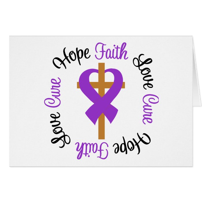 Fibromyalgia Faith Hope Love Cross Greeting Cards