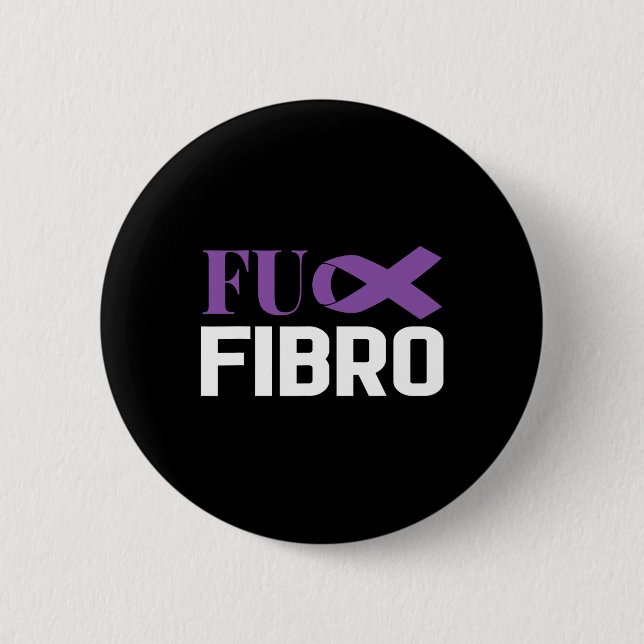Fibromyalgia Fibro Awareness Fighter 1  Button (Front)