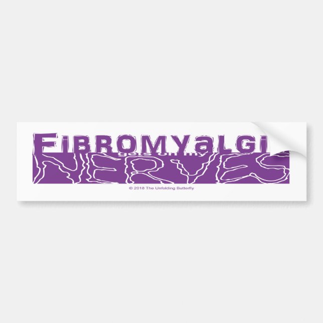 Fibromyalgia Gets on my Nerves Bumper Sticker (Front)