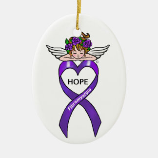 Fibromyalgia Hope Ceramic Ornament
