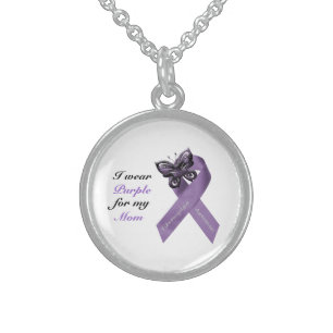 Fibromyalgia "I Wear Purple" Necklace