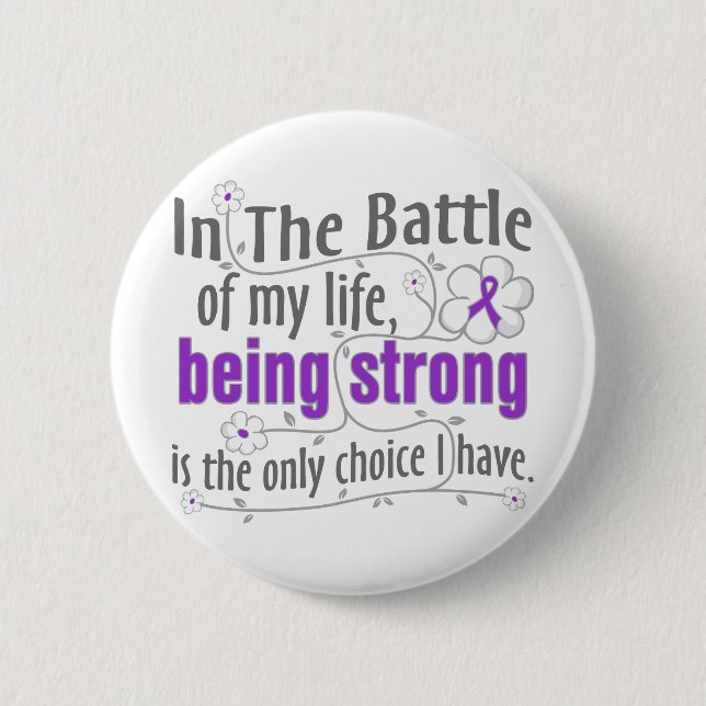 Fibromyalgia In The Battle Pinback Button (Front)