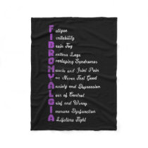 Fibromyalgia Meaning Chronic Pain Fibro Fibromyosi Fleece Blanket