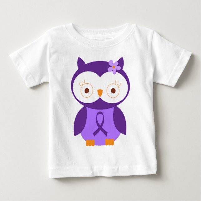 Fibromyalgia Owl Baby T-Shirt (Front)