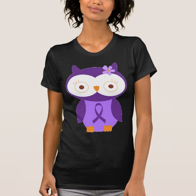 Fibromyalgia Owl T-Shirt (Front)