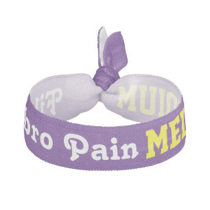 Fibromyalgia Pain Level Purple Bracelet Elastic Hair Tie