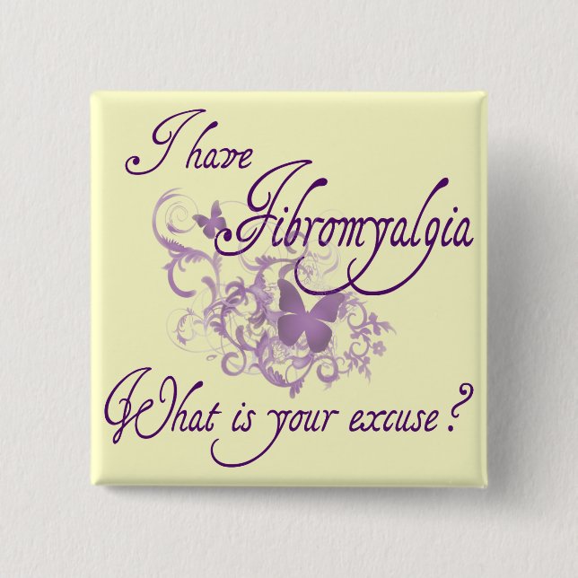 Fibromyalgia Pinback Button (Front)